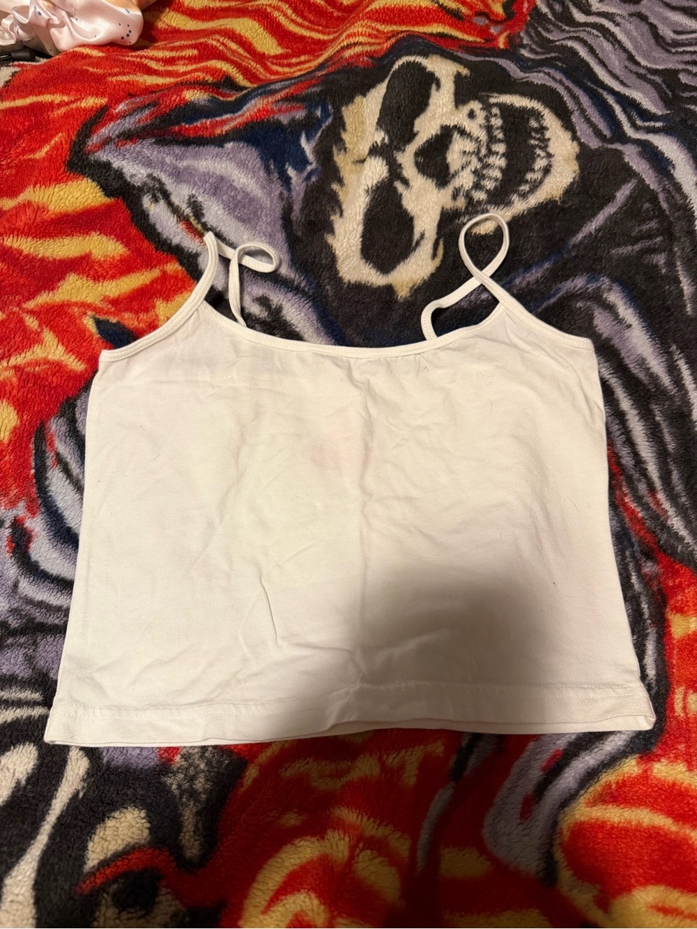 NOBO White Spaghetti Strap Crop Camisole